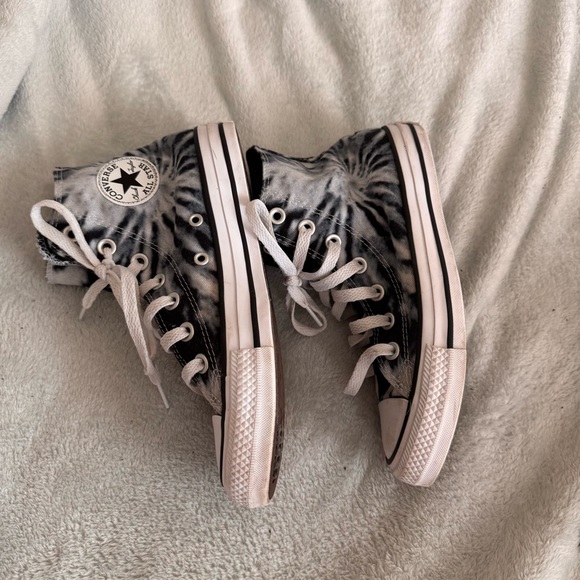 Converse Black & White Tie-Dye High-Tops - Picture 3 of 4